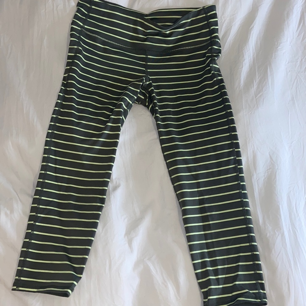 Athleta Striped Chaturanga Capri